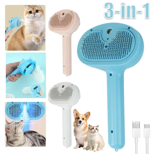 🐾 Fur Ease™ 3-in-1 Pet Grooming Brush - 50% OFF