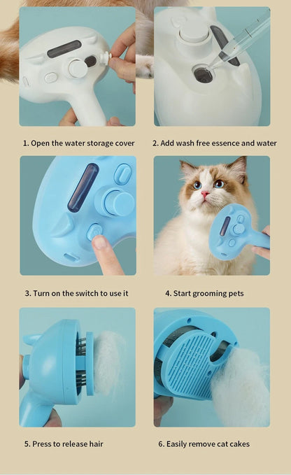 🐾 Fur Ease™ 3-in-1 Pet Grooming Brush - 50% OFF