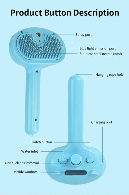🐾 Fur Ease™ 3-in-1 Pet Grooming Brush - 50% OFF